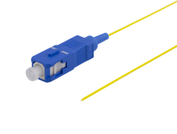 Deltaco SCPT-1S-5, OS2 fiber pigtail, SC, simplex, UPC, 9/125, 1.5m