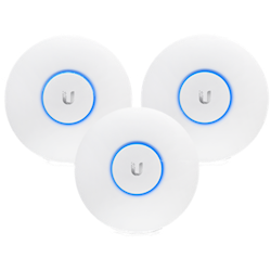 Ubiquiti Unifi nanoHD Compact Wave2 AP, 3-Pack, Gigabit WiFi, Dual-band, Beamforming, white