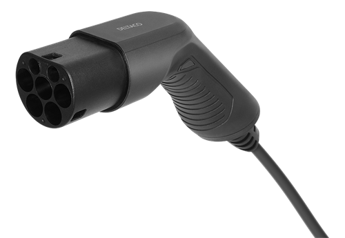 Deltaco e-Charge kabel, type 2 til type 2, 1 fase, 16A, 3.6kW, 3m, svart