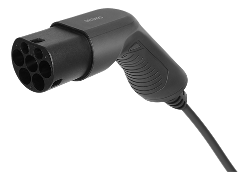 Deltaco e-Charge kabel, type 2 til type 2, 1 fase, 16A, 3.6kW, 5m, svart