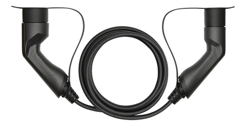 Deltaco e-Charge kabel, type 2 til type 2, 1 fase, 32A, 7.6kW, 3m, svart