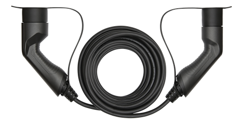 Deltaco e-Charge kabel, type 2 til type 2, 1 fase, 32A, 7.6kW, 10m, svart