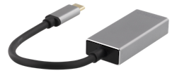 Deltaco USB-C til DisplayPort adapter, 3840x2160 i 60Hz, space grey