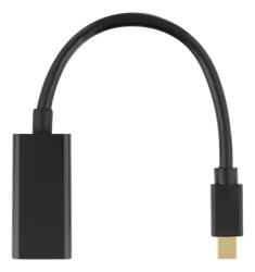 Deltaco HDMI - miniDisplayPort adapter, 4K UHD 60Hz, 0.2m, svart