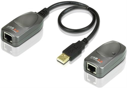 ATEN UCE260 USB 2.0 forlengelse over Ethernet-kabel, 60m, 480Mb/s, svart/grå