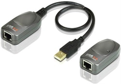 ATEN UCE260 USB 2.0 forlengelse over Ethernet-kabel, 60m, 480Mb/s, svart/grå