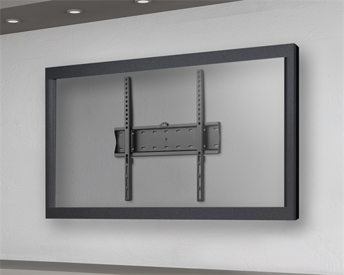 Deltaco Fixed wall mount for TV/screen, 32-55 ", max 40kg, VESA 200x200-400x400, slim, bubble level, black