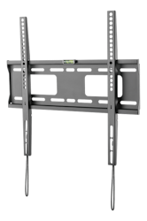 Deltaco Heavy-duty fixed wall mount for monitor/tv, 32"-55", spring lock, bubble level, VESA, black