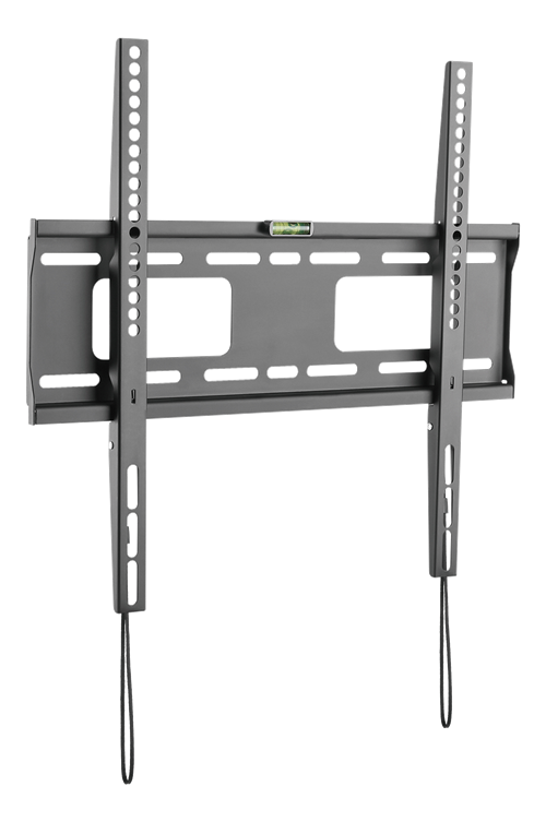 Deltaco Heavy-duty fixed wall mount for monitor/tv, 32"-55", spring lock, bubble level, VESA, black