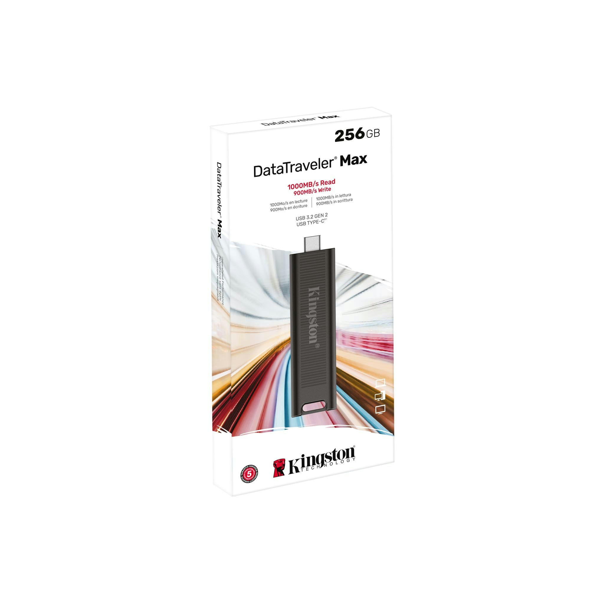 Kingston DataTraveler Max - USB-flashstasjon - 256 GB - USB-C 3.2 Gen 2