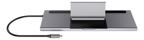 Deltaco USB-C Docking Station, USB-C Power Deliver 85 W, 4K UHD @ 60Hz, DP, HDMI, VGA, RJ45, 3.5mm, 1 Gbit/s, grey