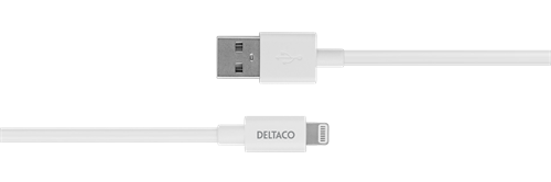 Deltaco USB Cable with Lightning Connector, MFI Certified, 2.4A, 3 m, white