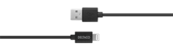 Deltaco Lightning cable, 1m, Apple C189 chipset, MFi, FSC-labeled packaging, black
