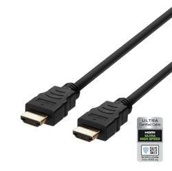 Deltaco Ultra High Speed HDMI cable, 0.5m, eARC, QMS, 8K at 60Hz, 4K at 120Hz, black