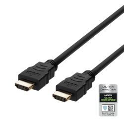 Deltaco Ultra High Speed HDMI Cable, 2m, eARC, QMS, 8K at 60Hz, 4K at 120Hz, black