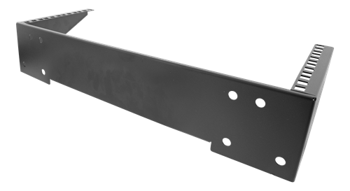 Deltaco 19" rack, 4U, vertikal brakett, stålkonstruksjon, svart
