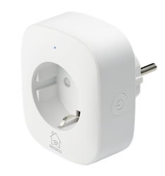 Deltaco Smart Home plugg, WiFi 2.4GHz, energiovervåking, 1xCEE 7/3, 10A, timer, hvit