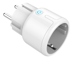 Deltaco Smart Home plugg, LED indikator, WiFi 2.4GHz, 1xCEE 7/3, 10A, timer, hvit