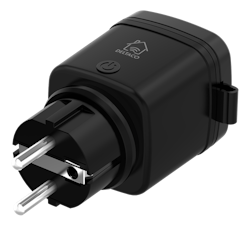 Deltaco Smart Home plugg, utendørs, IP44, WiFi 2.4GHz, 1x CEE 7/3, 13A, timer, svart