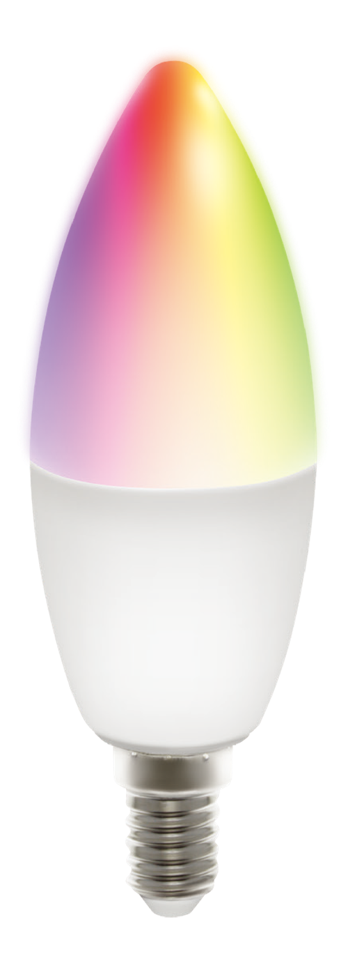 Deltaco Smart Home RGB LED pære, E14, WiFi 2.4GHz, 5W, 470lm, dimbar,  2700K-6500K, 220-240V, hvit - Eivind Aasnes