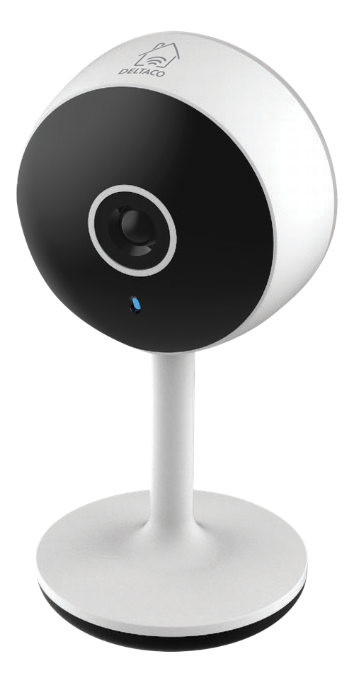 Deltaco Smart Home WiFi-kamera, 1080p, bevegelsesdeteksjon og 2-veis lyd, 2MP, IR nattsyn, ONVIF, hvit