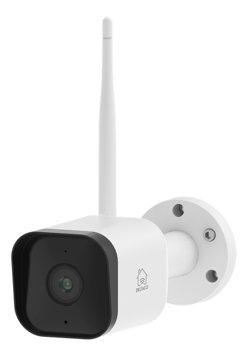 Deltaco Smart Home WiFi-kamera, 1080p, utendørs bruk IP65, 2MP, ONVIF, hvit