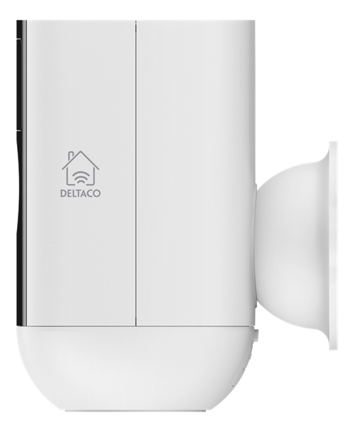 Deltaco Smart Home WiFi-kamera, 1080p, batteridrevet, utendørs bruk IP54, 2MP, hvit