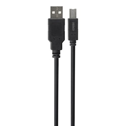 Deltaco USB 2.0 kabel USB-A han - USB-B han, LSZH, 1m, svart