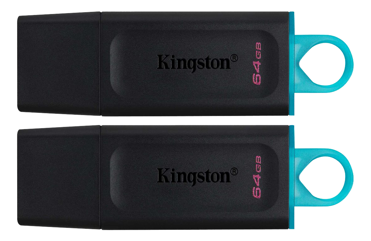 Kingston DataTraveler Exodia 64 GB, USB 3.2 Gen 1, 2-pack, black/teal