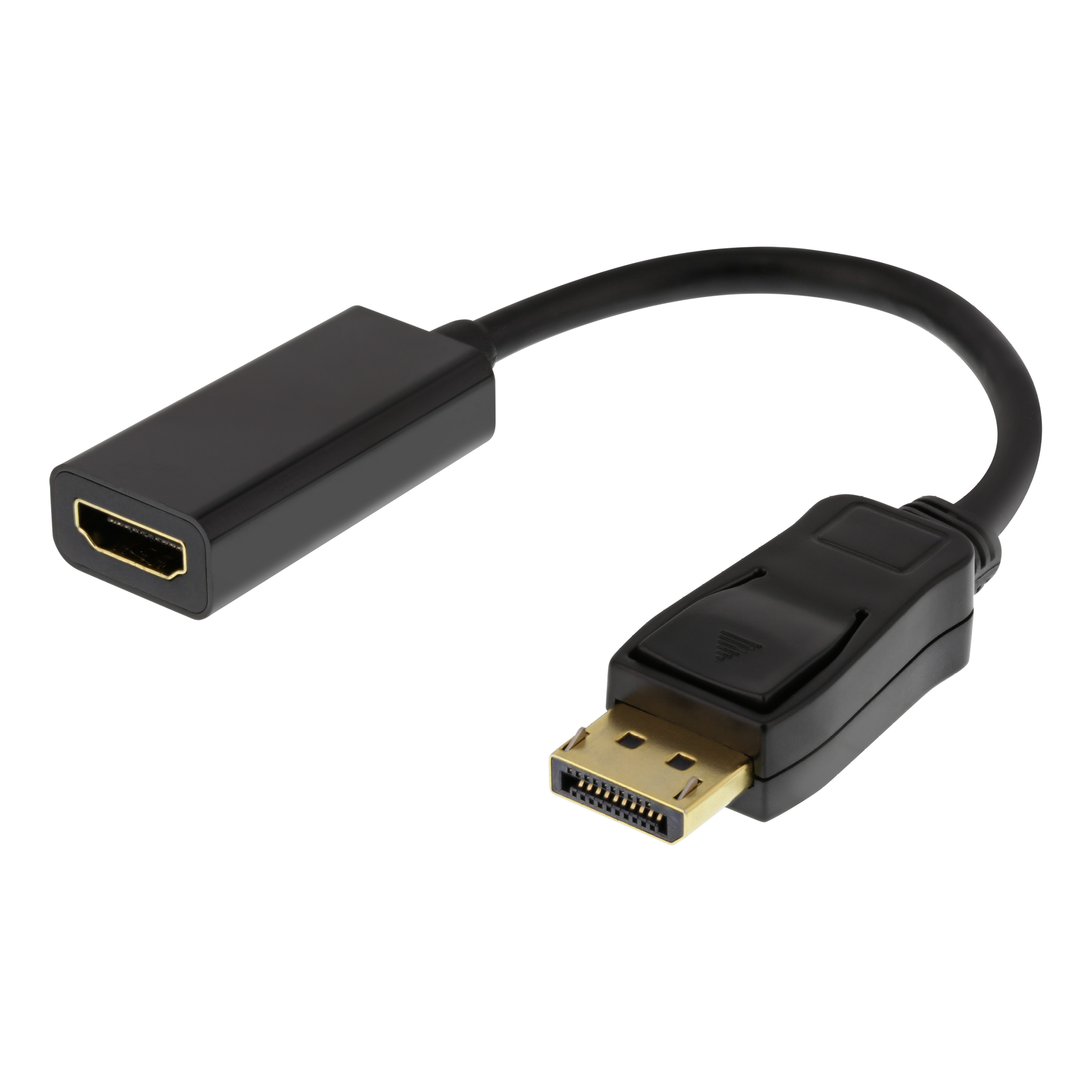 Deltaco DisplayPort - HDMI adapter, 4K UHD 60Hz, 0.2m, svart