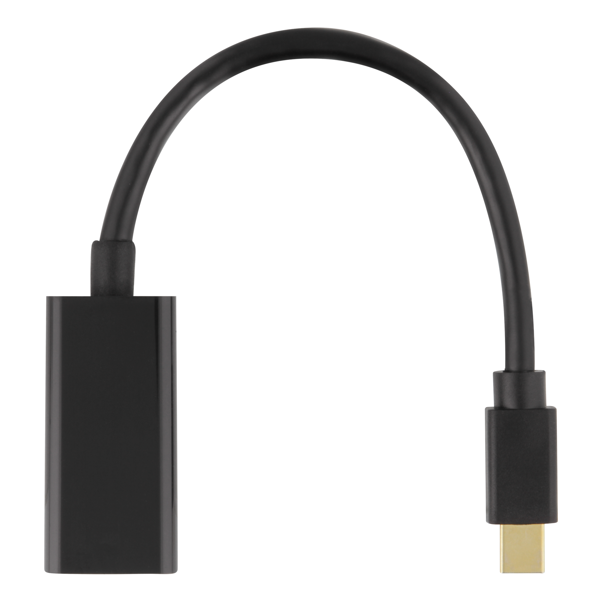 Deltaco Mini DisplayPort til HDMI adapter, 4K 60Hz, 0,2m, svart