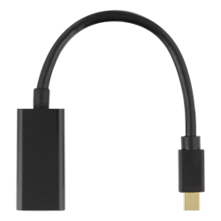 Deltaco Mini DisplayPort til HDMI adapter, 4K 60Hz, 0,2m, svart