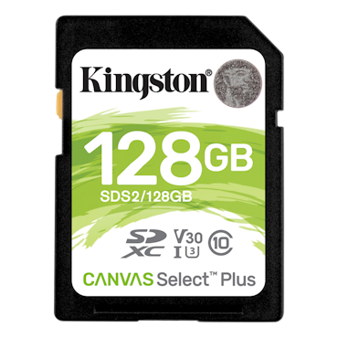 Kingston Canvas Select Plus SDXC, 128GB, Class 10 UHS-I, black