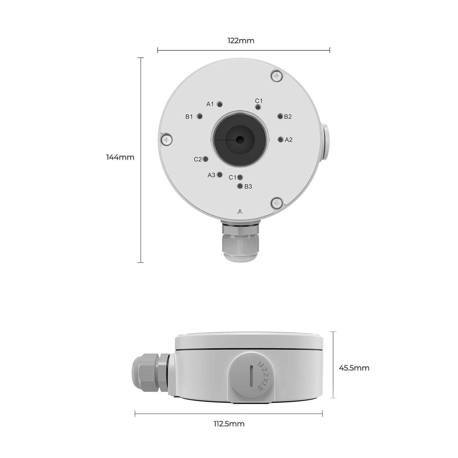 Reolink B10 Koblingsboks for bullet kamera (hvit)