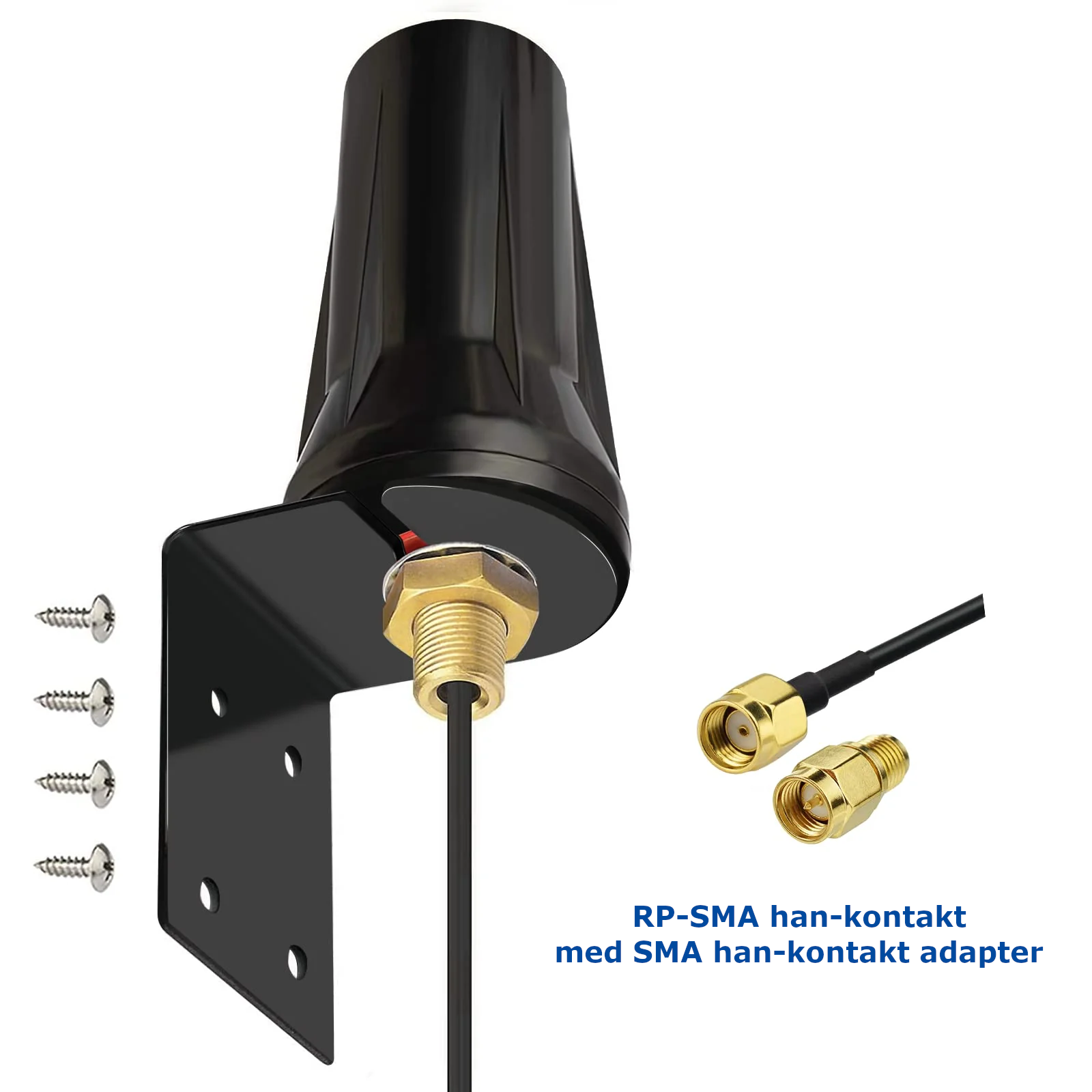 Utendørs 4G LTE Antenne for overvåkningskamera, RP-SMA, 3m kabel