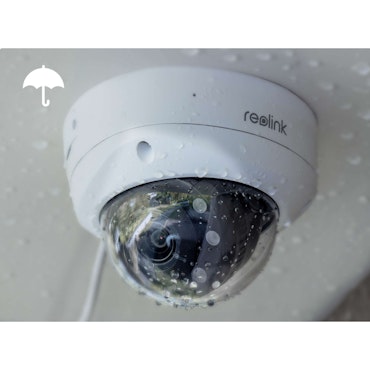 Reolink P437 RLC-843A 4K PoE dome-kamera, 5X optisk zoom, Spotlys, Vandalsikkert