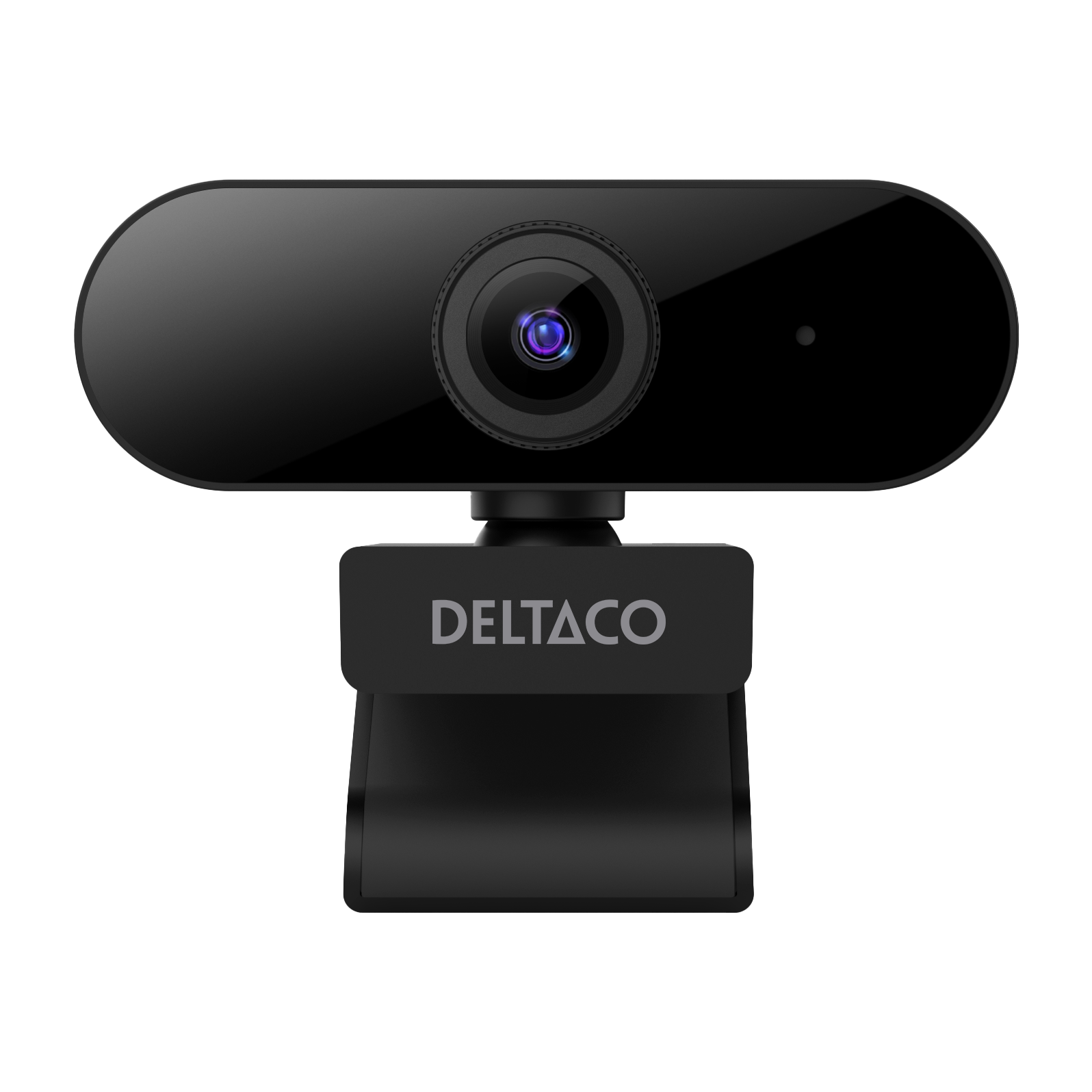 Deltaco Full HD-webkamera med 360° rotasjon, vippes opp/ned, 2MP, svart
