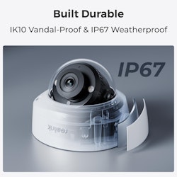 Reolink P337 RLC-840A 4K PoE dome-kamera, Spotlys, Vandalsikkert