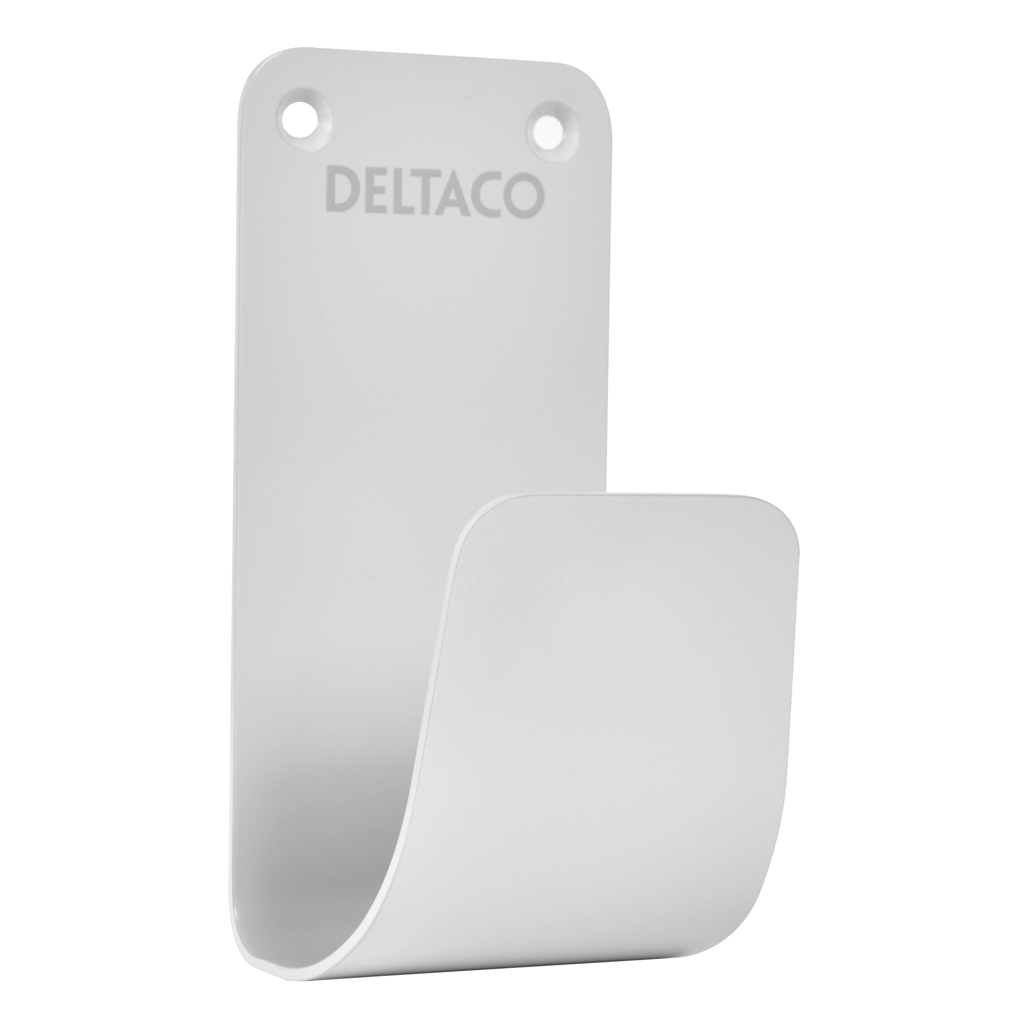 Deltaco e-Charge Kabelkrok, Rustfritt stål SS304, hvit