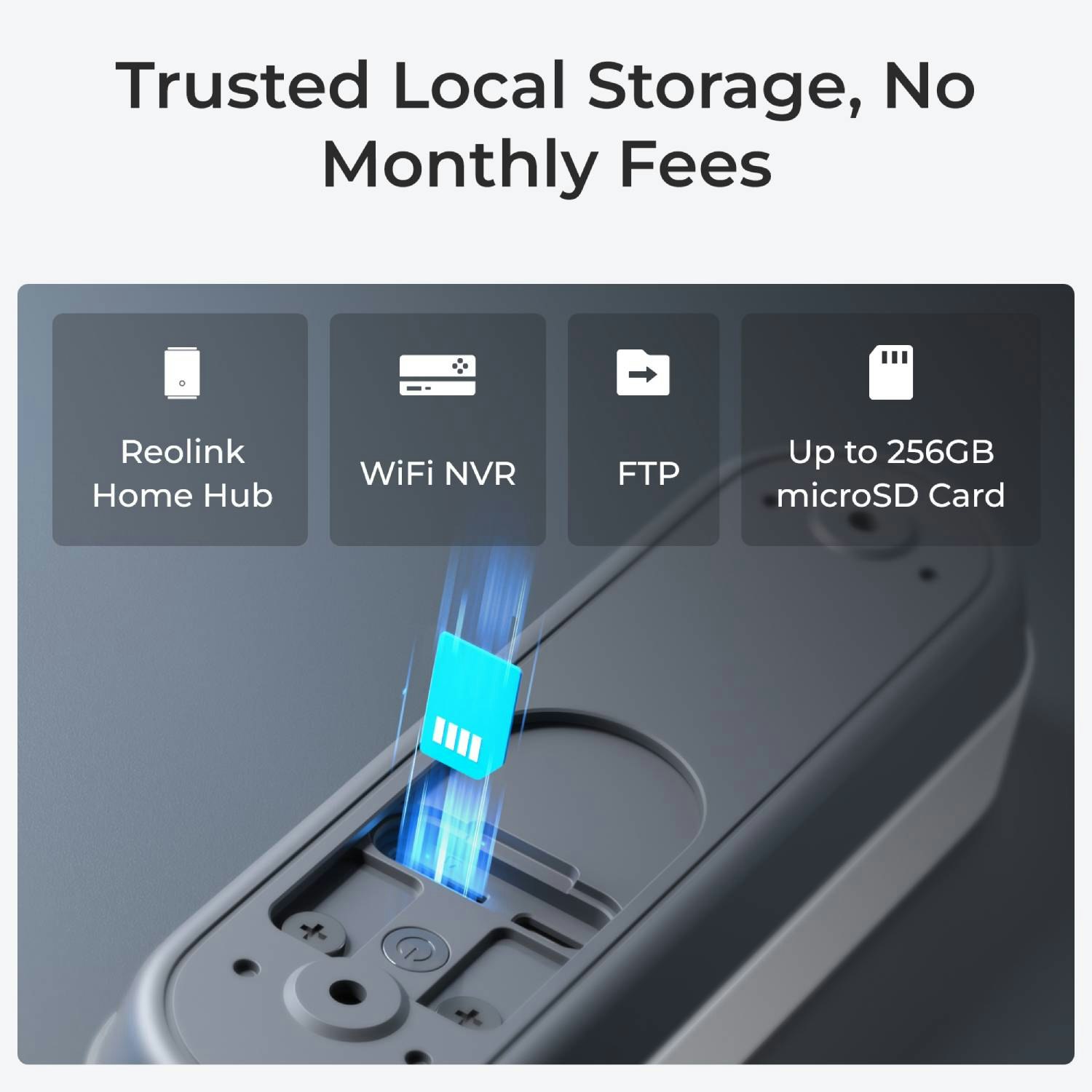 Reolink Smart Kamera Ringeklokke WiFi (Batteri) Hvit