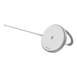 Deltaco Trådløs hurtiglader med magnet og stativ, iPhone 13/14/15/16, 15W, hvit