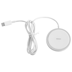 Deltaco Trådløs lader, for iPhone 13/14/15/16 og andre enheter, 1 m, hvit