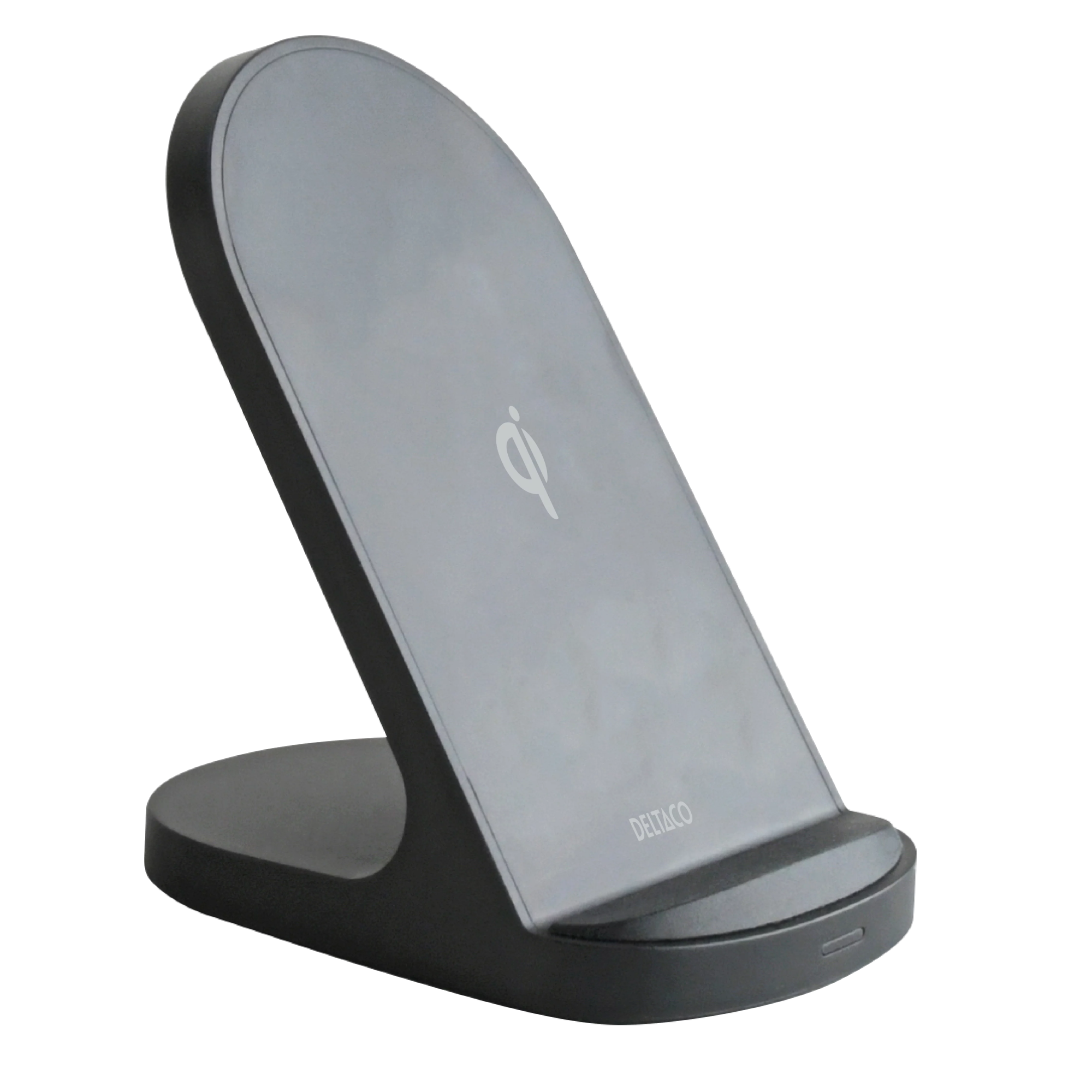 Deltaco Trådløst ladestativ, 15 W, USB-C, Qi-sertifisert, svart