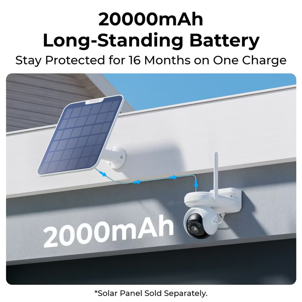 Reolink Atlas PT Ultra 4K WiFi utendørs batteridrevet overvåkningskamera