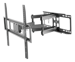 Deltaco Fullt bevegelig veggfeste med arm, buet skjerm, 37"-70", 35 kg, svart