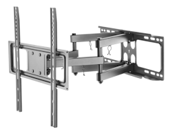 Deltaco Fullt bevegelig veggfeste med arm, buet skjerm, 32"-55", 40 kg, svart