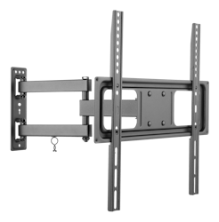 Deltaco Fullt bevegelig veggfeste med arm, buet skjerm, 32"-55", 35 kg, svart