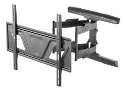 Deltaco Lavprofil fullt bevegelig veggfeste med arm, 37"-80", 45 kg, svart