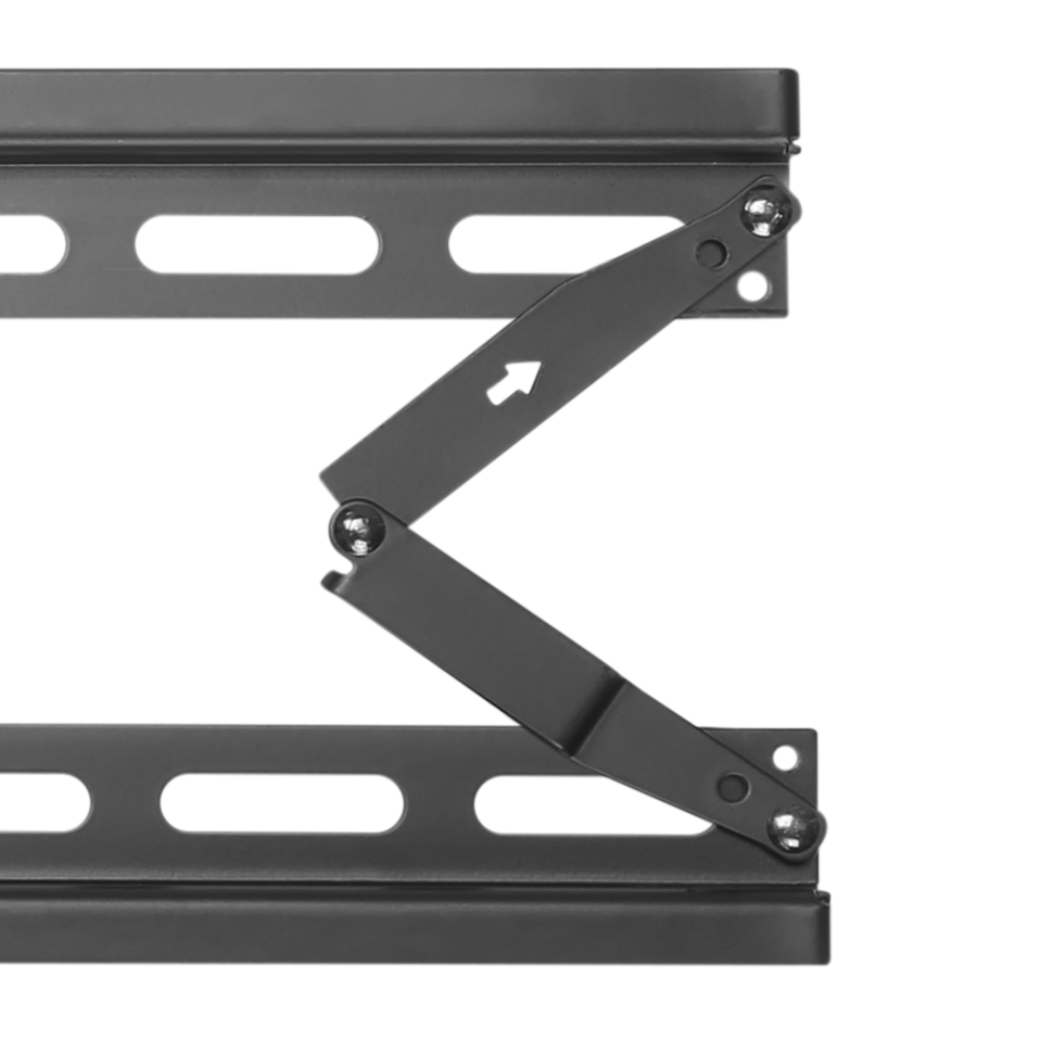 Deltaco Robust og sammenleggbart veggfeste, tiltbar, 43"-90", 70 kg, svart