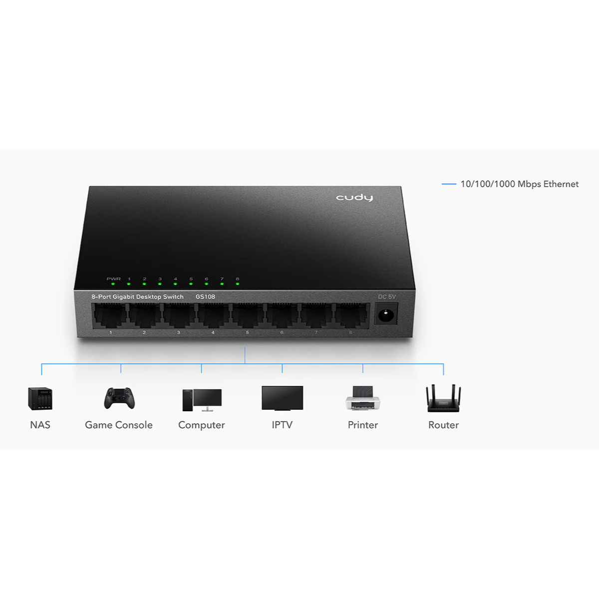 Cudy GS108 8-Port Gigabit Switch